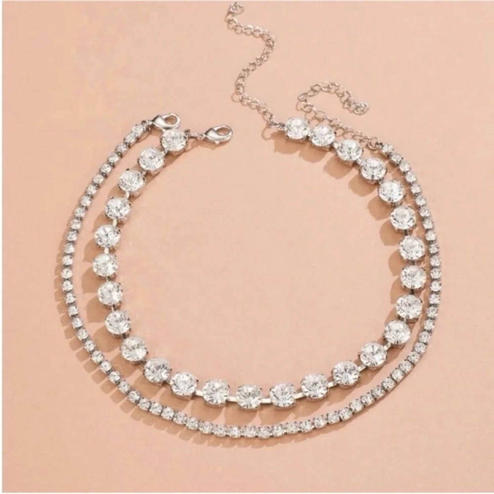 NWOT Rhinestone Necklace Stack